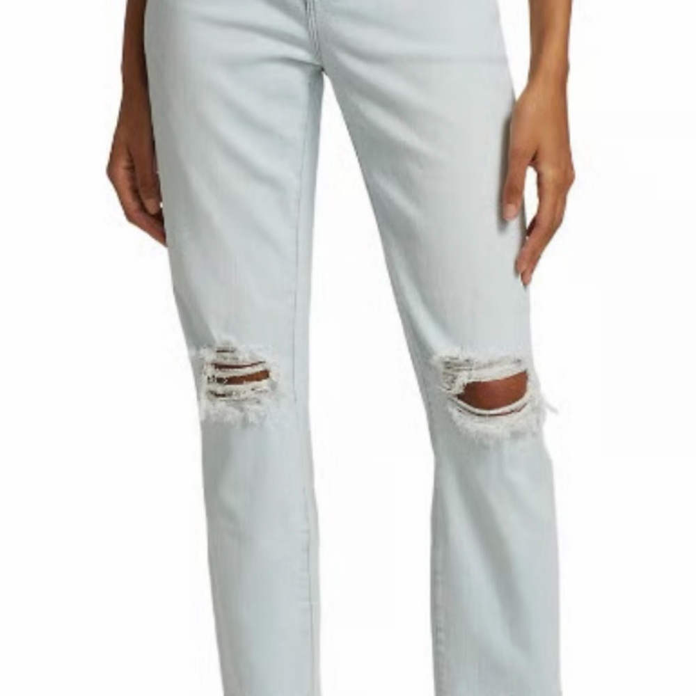 L’Agence Light Blue Distressed Women Jeans as 26 0037